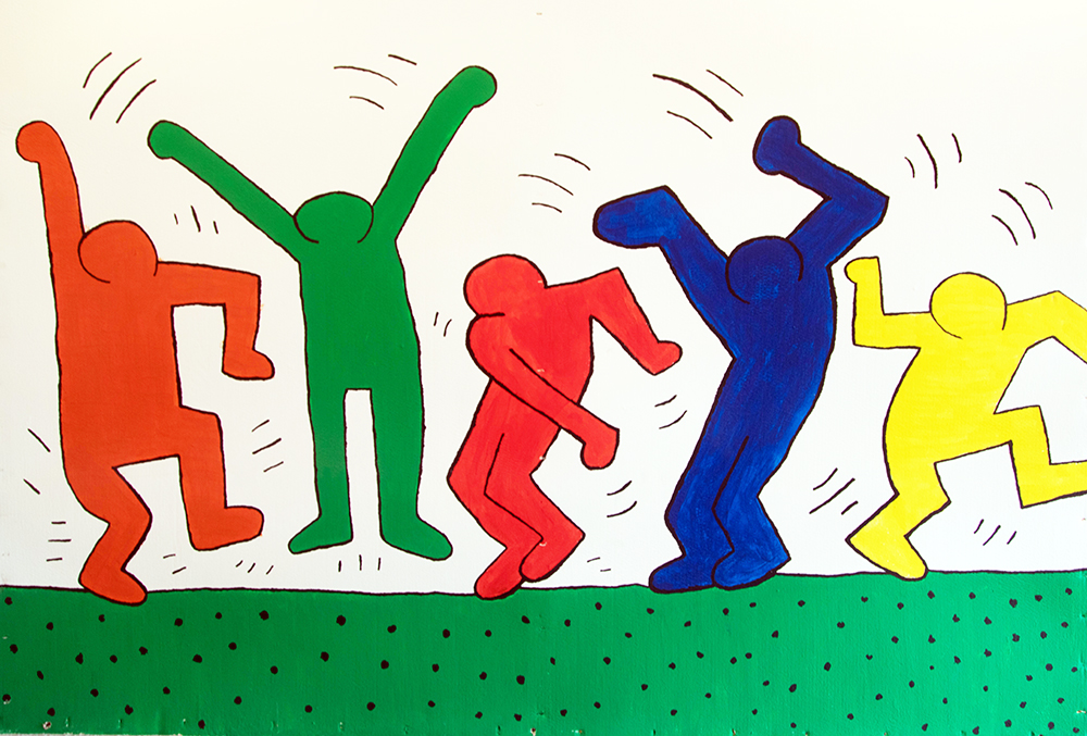 Pädagogisches Kunstprojekt "Keith Haring-Figuren"