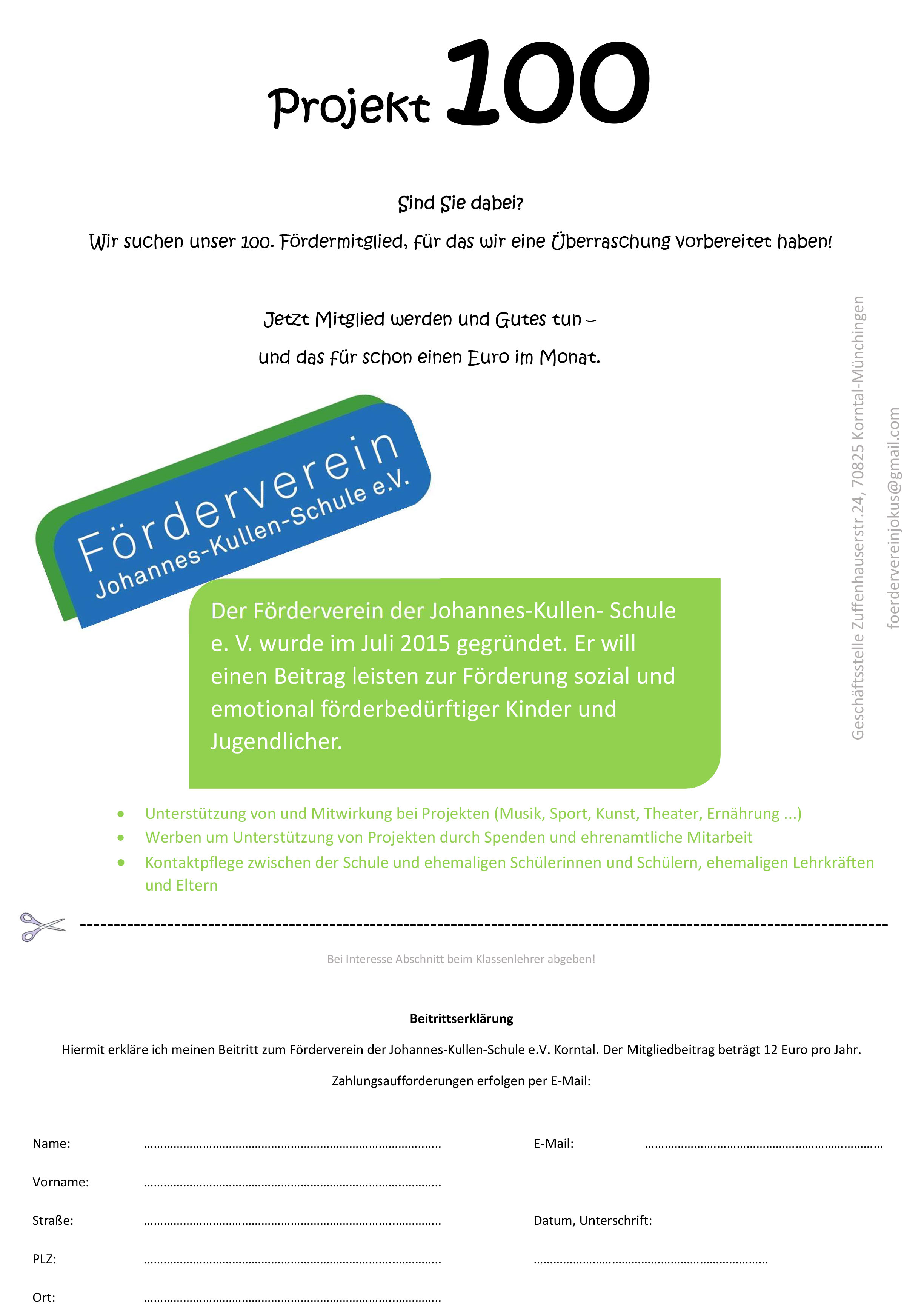 Projekt 100 - Mach mit!